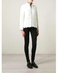 Moncler Sorbier Quilted Jacket in White - Lyst