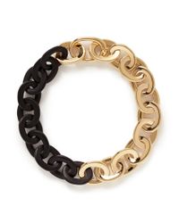 Maiyet | Black Horn And Gold Oval Link Necklace | Lyst