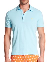 Polo Ralph Lauren | Blue Featherweight Cotton Polo Shirt for Men | Lyst