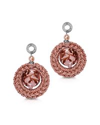 Antica Murrina - Avant Gard Pink Murano Glass Long Drop Earrings - Lyst