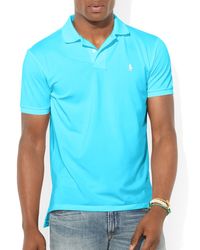 Ralph Lauren | Blue Polo Performance Mesh Polo Shirt - Slim Fit for Men | Lyst