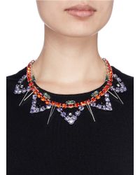 Joomi Lim | Multicolor 'high Society' Metal Cutout Charm Crystal Necklace | Lyst