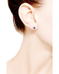 Dana Rebecca | Emily Sarah Triangle Earrings in Blue Sapphire | Lyst