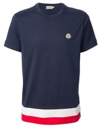 blue moncler tshirt