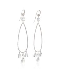 Nina Runsdorf | Metallic Moonstone And Rose Cut Diamond Earrings | Lyst