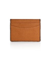 Saks Fifth Avenue | Brown Leather Card Case for Men | Lyst