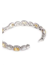 CZ by Kenneth Jay Lane | Yellow Oval Cut Cubic Zirconia Bangle | Lyst