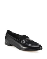 Rag & Bone | Black Dina Suede & Leather Penny Loafers | Lyst