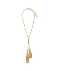 Lanvin | Metallic 'art Deco' Metal Tassel Necklace | Lyst