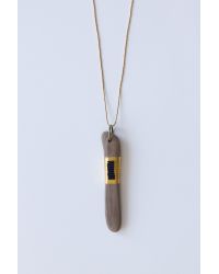 Velvet By Graham & Spencer - Driftwood Amulet With Black Beads By See Real Flowers - Lyst