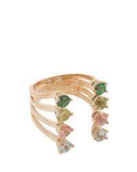 Delfina Delettrez | Green Multicolour Dots Ring | Lyst