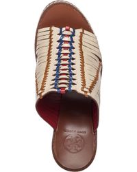 Tory Burch - Brown Pecha 100mm Mule Veg Leather - Lyst