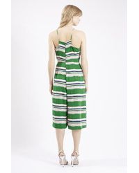 green high neck jumpsuit