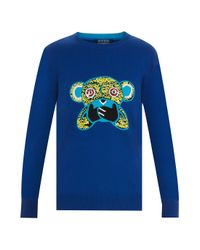 Markus Lupfer | Blue Speak No Monkey Jumper | Lyst