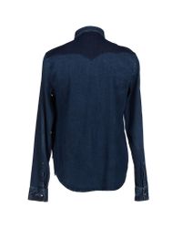 CoSTUME NATIONAL Blue Denim Shirt for men