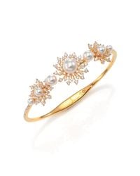 Adriana Orsini | Metallic Fireworks Faux Pearl & Pavé Starburst Cuff Bracelet | Lyst