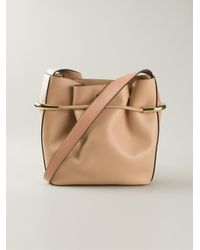 Chlo Emma Calf-Leather Shoulder Bag in Beige (nude \u0026amp; neutrals) | Lyst