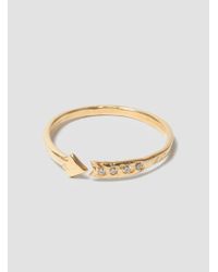 Odette New York - Metallic Diamond Arrow Band Ring 14k Gold - Lyst
