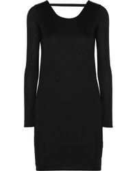 Helmut Lang Kinetic Openback Jersey Mini Dress in Black - Lyst