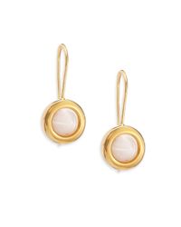 Eddie Borgo | Metallic White Lace Agate Cone Drop Earrings | Lyst