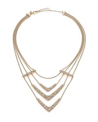 Alexis Bittar | Metallic Miss Havisham Mosaic Crystal Draped Snake Chain Bib Necklace | Lyst