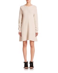 Proenza Schouler | Natural Ribbed-knit Trapeze Dress | Lyst