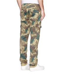 leaf print cargo pants