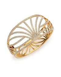 Adriana Orsini | Metallic Elevate Pavé Crystal Wide Bangle Bracelet | Lyst