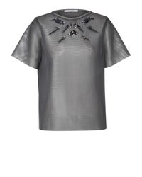 Dorothee Schumacher | Gray Techno Sheer Blouse Sleeve 1/2 | Lyst
