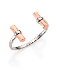 Giles & Brother | Metallic Two-Tone Double Hexagon Cuff Bracelet | Lyst