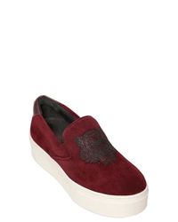 KENZO | Purple 40mm Tiger Suede Slip-on Sneakers | Lyst