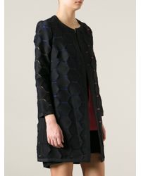 MILLY Black Hexagon Panel Jacket