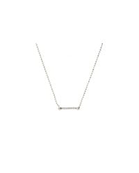 Luv Aj - Metallic Pave Barbell Charm Necklace In Silver - Lyst