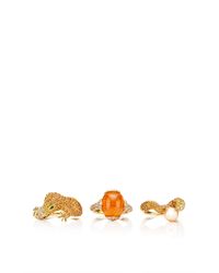 Wendy Yue | Yellow Orange Garnet Crocodile Ring | Lyst