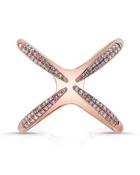 Anne Sisteron | Pink 14kt Rose Gold Diamond Claw Ring | Lyst