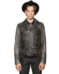 The Kooples Black Studded Suede Biker Jacket for men