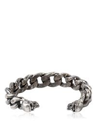 Emanuele Bicocchi | Metallic Sterling Silver Chunky Chain Skull Cuff for Men | Lyst