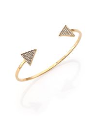 Michael Kors | Metallic Brilliance Statement PavÉ Triangle Cuff Bracelet | Lyst
