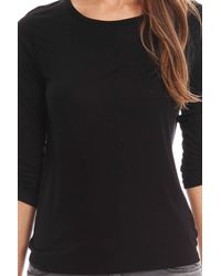 J Brand - Sophie Tee Black - Lyst