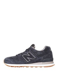 New Balance | Blue 574 Suede Sneakers | Lyst