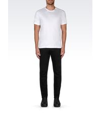 Emporio Armani | White T-shirt In Pima Cotton Interlock for Men | Lyst