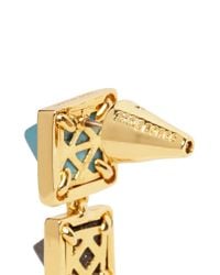 Eddie Borgo | Blue Gemstone Pyramid Drop Earrings | Lyst