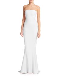 Elizabeth and James | White Kendra Strapless Gown | Lyst