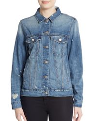 a brand denim jacket