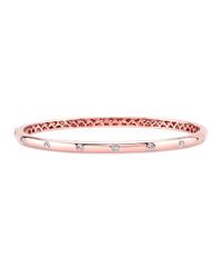 Anne Sisteron - Metallic 14kt Rose Gold Diamond Glisten Bangle Bracelet - Lyst