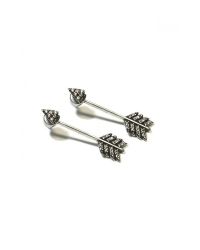 Pamela Love | Metallic Shooting Arrow Earring In Silver | Lyst
