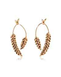 Aurelie Bidermann - Metallic Wheat Gold Plated Earrings - Lyst