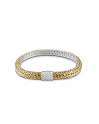 John Hardy | Metallic Classic Chain Reversible Bracelet With Diamonds | Lyst