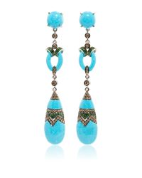 Wendy Yue | Blue Turquoise Drop Earrings | Lyst