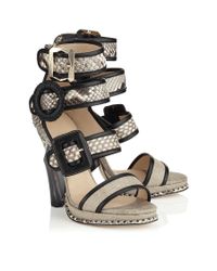 Jimmy Choo | Gold 'Kaya' Sandals | Lyst